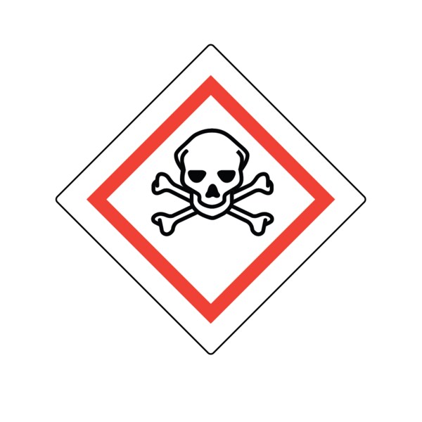 GHS Pictogram Label - Toxic 2" x 2"